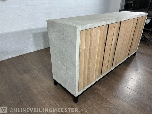 Dressoir – beton+eiken – metalen onderstel - afbeelding 8 van  8