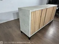Dressoir – beton+eiken – metalen onderstel - afbeelding 8 van  8