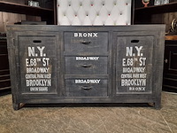 Dressoir chesterfield, bronx, grijs - afbeelding 1 van  9