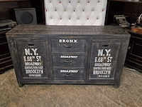 Dressoir chesterfield, bronx, grijs - afbeelding 2 van  9