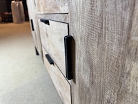 Dressoir, naturel eikenhout, zwart metalen onderstel - afbeelding 5 van  6