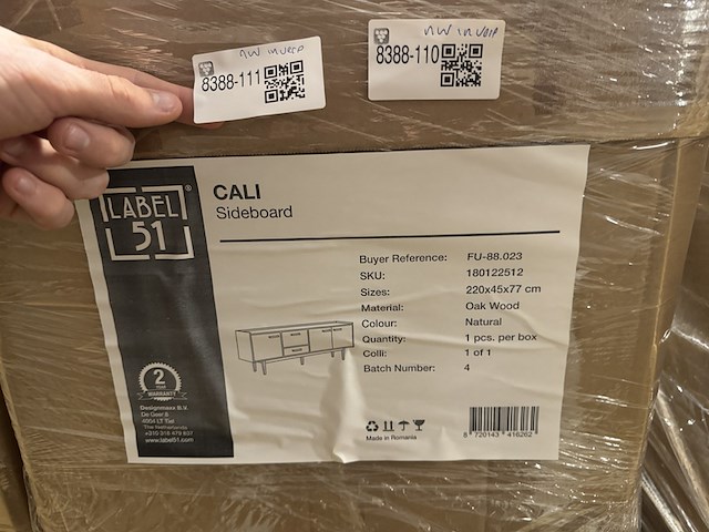 Dressoir, naturel eikenhout - afbeelding 5 van  5