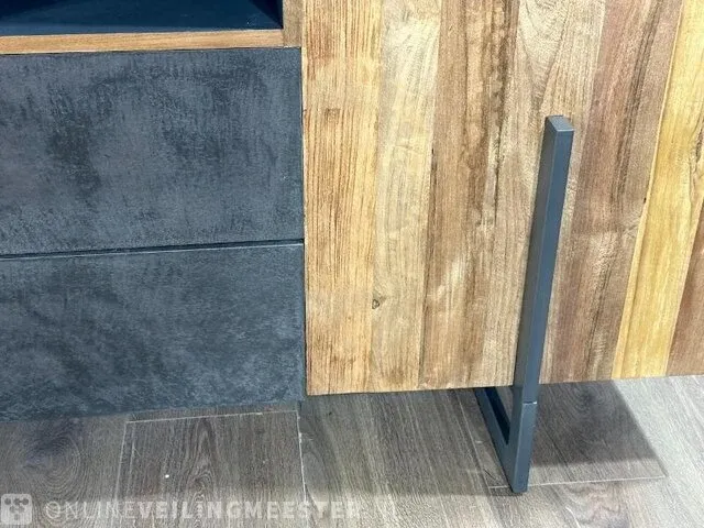 Dressoir – teakhout – metalen onderstel - afbeelding 5 van  7