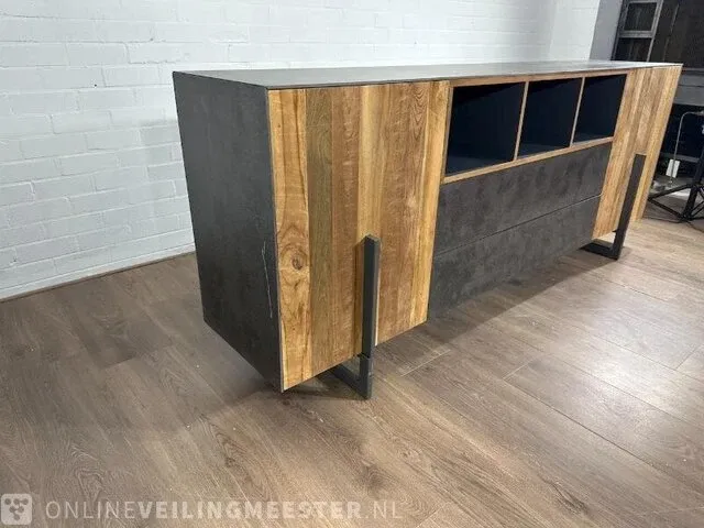 Dressoir – teakhout – metalen onderstel - afbeelding 6 van  7