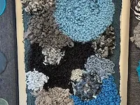 Drie akoestisch wandpanelen blues balls. verkoopprijs € 1.195,=. afmeting per stuk 80 x 47,5 x 5 cm. divers... - afbeelding 3 van  5