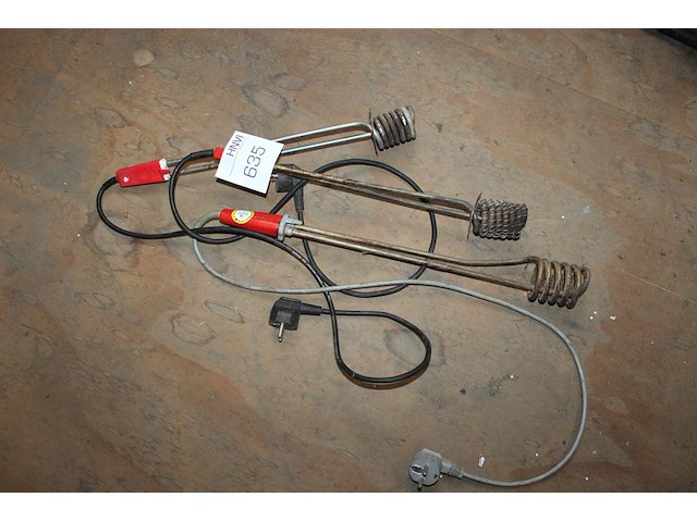 Drie dompelverwarmers. - afbeelding 1 van  1