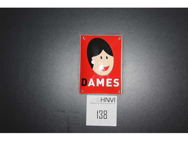 Drie emaile bordjes dames, heren en privé. - afbeelding 1 van  2