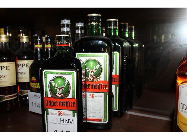 Drie flessen jagermeister. - afbeelding 1 van  2