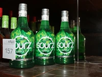 Drie flessen sourz apple. - afbeelding 1 van  2