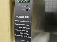 Drie power supplies nn type dc48v5a-din, input 100 v - 240 v, max. output 250 w, afm. 12,35 x 4,10 x 11 cm - afbeelding 2 van  2