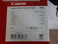 Drie rollen fotopapier canon 300 gram breedte 432 mm en lengte 30 m. - afbeelding 2 van  2
