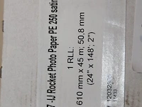 Drie rollen fotopapier rocket pe250 satin 610 mm x 45 m; 50.8 mm nieuw in doos.. - afbeelding 3 van  3