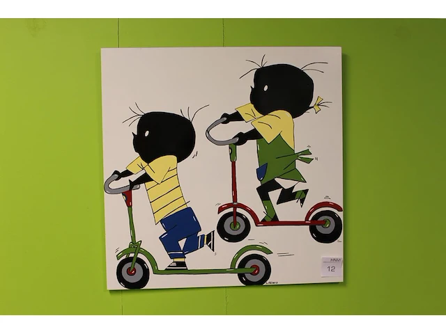 Drie schilderijen op hout jip en janneke. afmeting 80 x 80 cm. - afbeelding 4 van  4