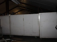 Drie voorraadwagens t.b.v. stoelen, 237 x 117 x 194 cm, gevuld met div stoelen. - afbeelding 1 van  3