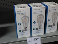 Drie wi-fi smart bulbs nedis type wifilf10wtst64, 40 w, felheid 500 lm - afbeelding 1 van  2