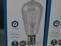 Drie wi-fi smart bulbs nedis type wifilf10wtst64, 40 w, felheid 500 lm - afbeelding 2 van  2
