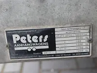 Drieassige middenas aanhangwagen peters met kenteken 76-wp-vt. afmeting 236 x 650 cm. v.v. van afdekdoek op... - afbeelding 3 van  5