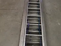 Driedelige aluminium ladder lsc met 3 x 15 treden - afbeelding 3 van  3