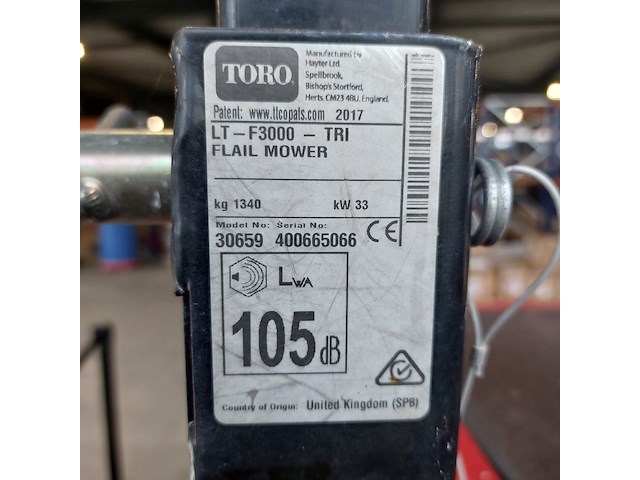 Driedelige klepelmaaier, toro, lt-f3000, 2017 - afbeelding 28 van  34