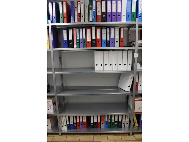 Driedelige magazijnstelling. afmeting 365 x 42 x 200 cm. - afbeelding 3 van  5