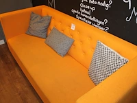 Driezitsbank 200 x 80 x 80 cm met drie kussens. - afbeelding 4 van  4