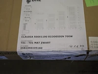 Drl handdoekradiator | model ecodesign | kleur mat zwart | 500x1190 | 700w | nieuw in doos - afbeelding 3 van  3
