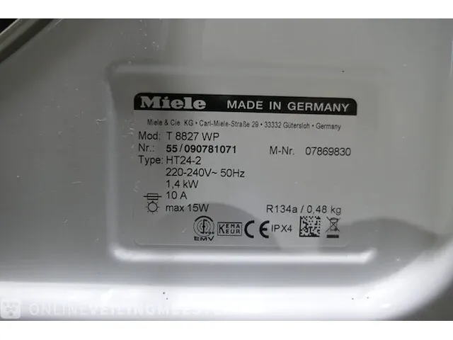 Droger miele, t8827wp, wit - afbeelding 7 van  9
