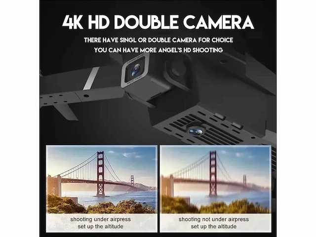 Drone 4k double camera (6x) - afbeelding 2 van  5