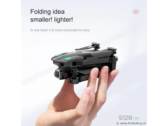 Drone mini met 4k hd camers + obstacle avoidance met opbergvak in de controler incl 1 batterijen - afbeelding 7 van  8