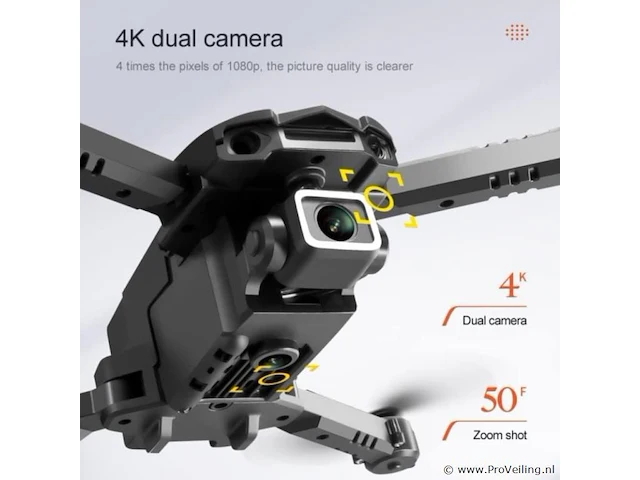 Drone mini met 4k hd camers + obstacle avoidance met opbergvak in de controler incl 3 batterijen - afbeelding 6 van  8