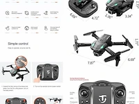 Drone mini met 4k hd camers + obstacle avoidance met opbergvak in de controler incl 3 batterijen - afbeelding 8 van  8