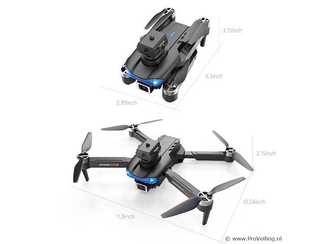 Drone s met 4k camera, dubbele camera, obstacle avoidance & 1 batterij - zwart - afbeelding 2 van  5