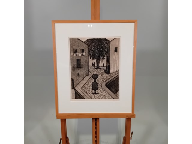 Drukwerk in lijst, f. lensvelt, triage de l'artiste 2/50, 1966 - afbeelding 1 van  9