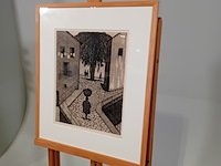 Drukwerk in lijst, f. lensvelt, triage de l'artiste 2/50, 1966 - afbeelding 3 van  9