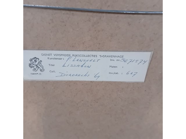 Drukwerk in lijst, f. lensvelt, triage de l'artiste 2/50, 1966 - afbeelding 9 van  9