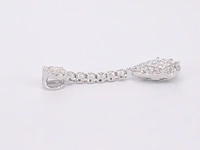 Druppelvormige hanger met briljant en princess geslepen diamanten excl. ketting - afbeelding 5 van  8