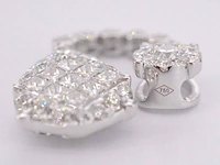 Druppelvormige hanger met briljant en princess geslepen diamanten excl. ketting - afbeelding 6 van  8