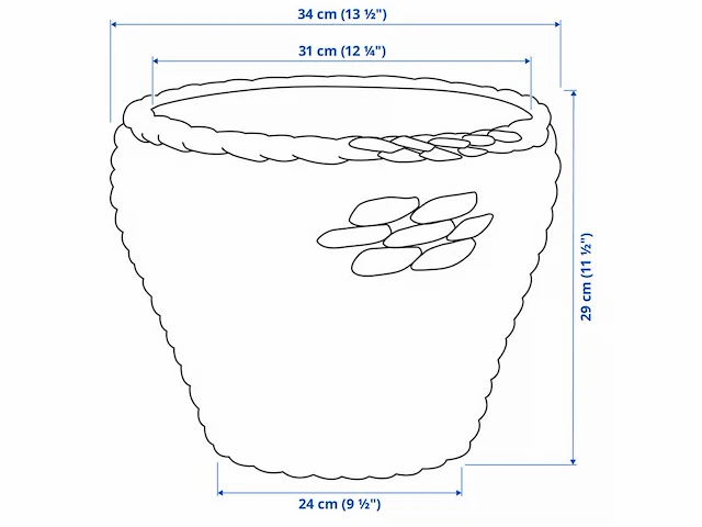 Druvfläder bloempot (140x) - afbeelding 4 van  6