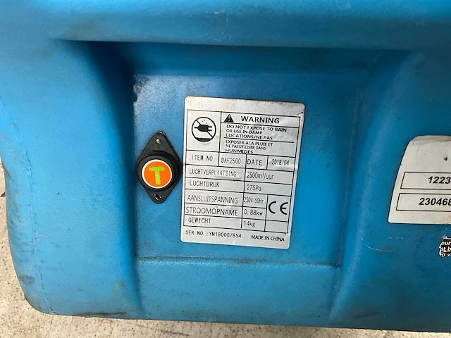 Dryfast daf2500 axiaal ventilator - afbeelding 4 van  4