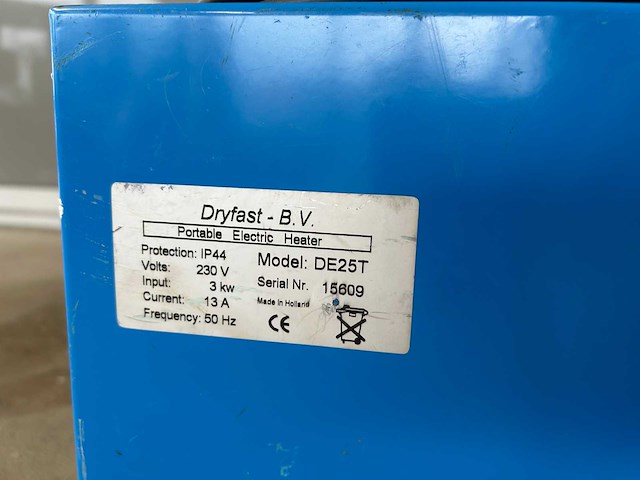 Dryfast de25t heater - afbeelding 4 van  4
