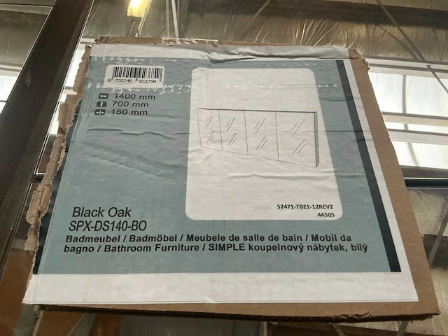 Ds deluxe spiegelkast black oak 140cm - afbeelding 7 van  7