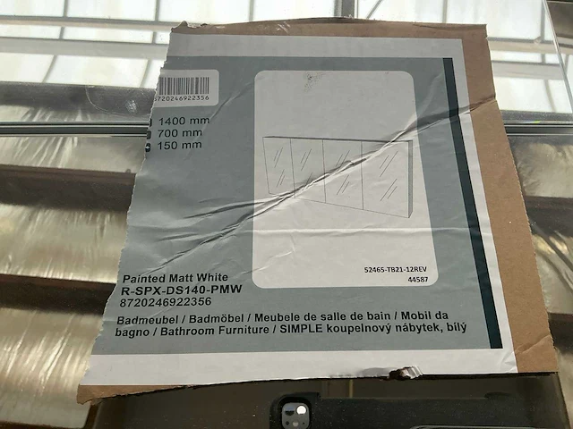 Ds deluxe spiegelkast painted matt white 140cm (2x) - afbeelding 7 van  7