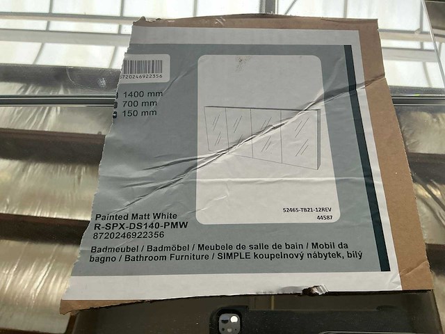 Ds deluxe spiegelkast painted matt white 140cm - afbeelding 7 van  7