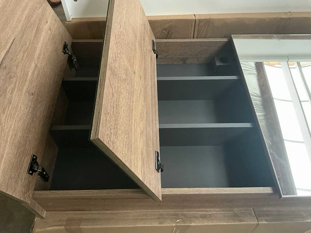 Ds deluxe spiegelkast tobacco oak 140cm (2x) - afbeelding 5 van  9