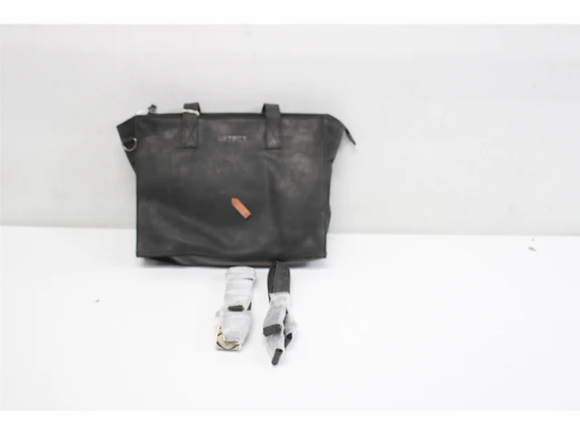 Dstrct medium schoudertas / crossbodytas dames leer zwart croco - afbeelding 2 van  3