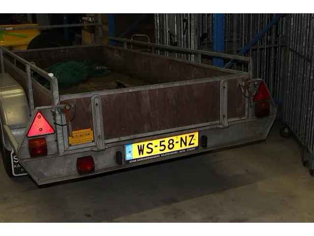 Dubbelassige aanhangwagen anssems ansa 2000 met kenteken ws-58-nz. bakafmeting 300 x 125 cm. - afbeelding 2 van  5