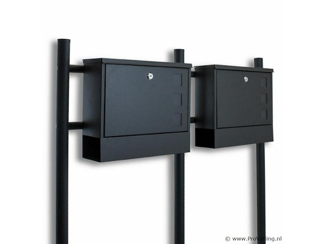 Dubbele brievenbus incl. poten - afbeelding 1 van  4