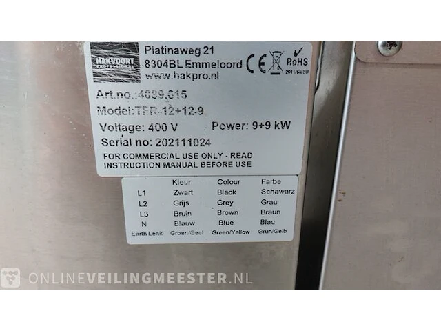 Dubbele frituur hakpro, tfr-12+12-9 - afbeelding 3 van  12