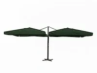 Dubbele hangende parasol donkergroen (2 * 300x300cm) - afbeelding 1 van  2