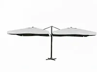 Dubbele hangende parasol wit (2 * 300x300cm)